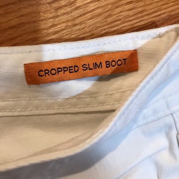 ▪️Tory Burch Cropped Slim Boot White Jeans - Picture 10 of 15